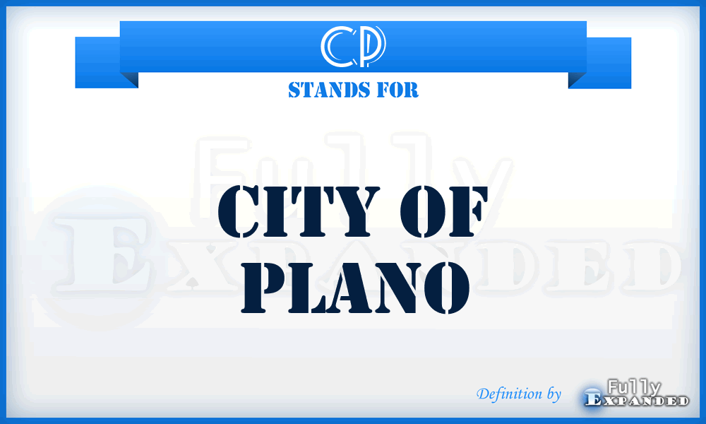CP - City of Plano