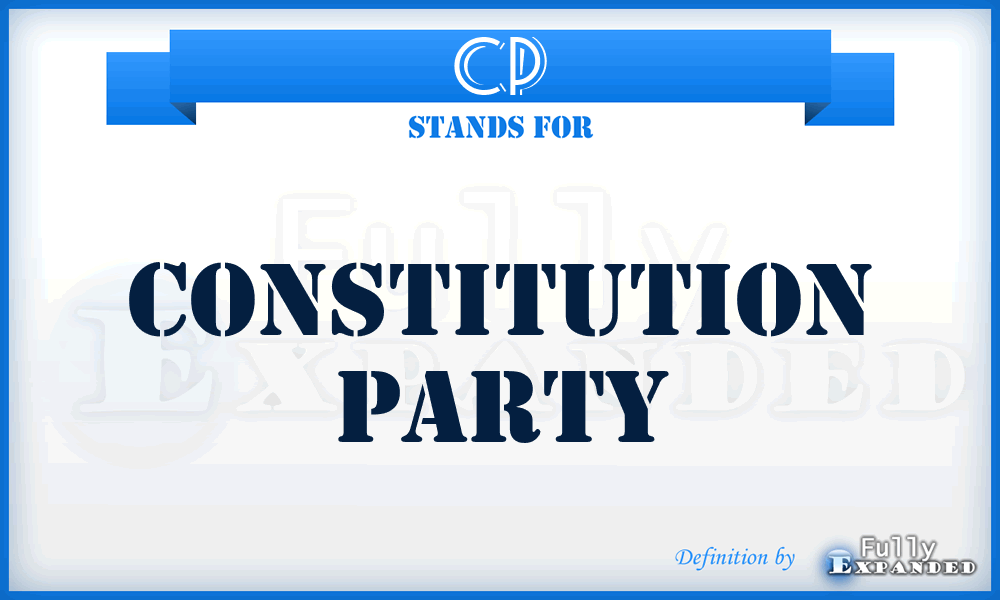 CP - Constitution Party
