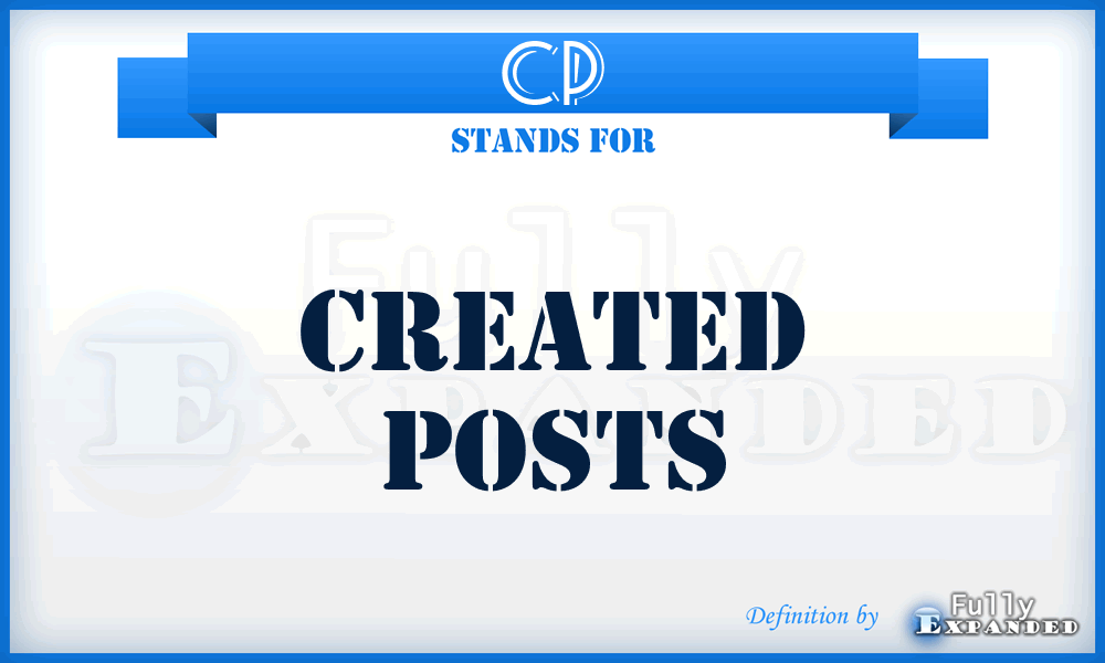 CP - Created Posts