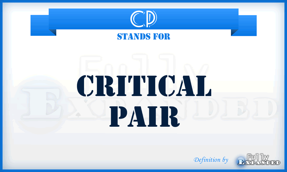 CP - Critical Pair