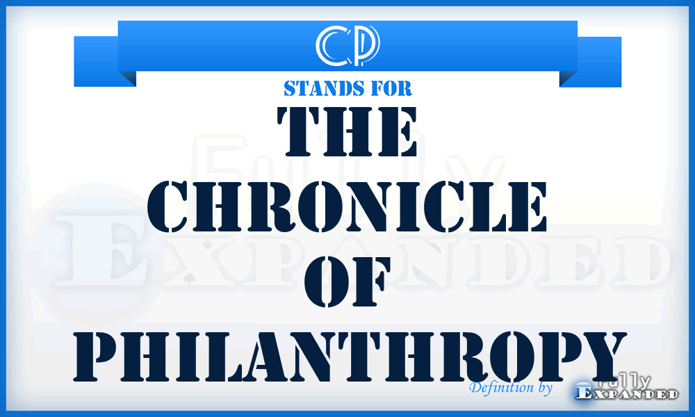 CP - The Chronicle of Philanthropy