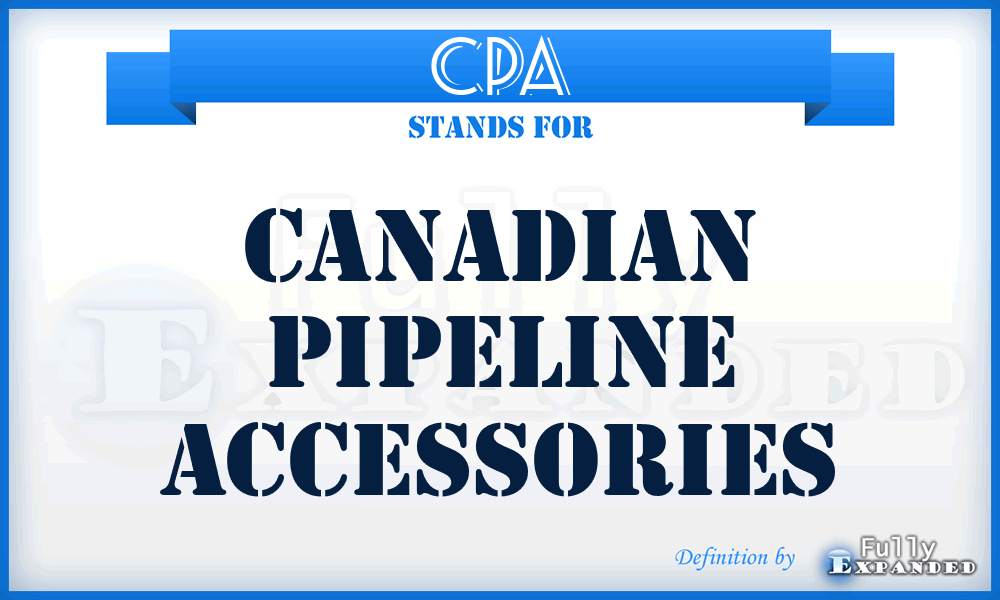 CPA - Canadian Pipeline Accessories