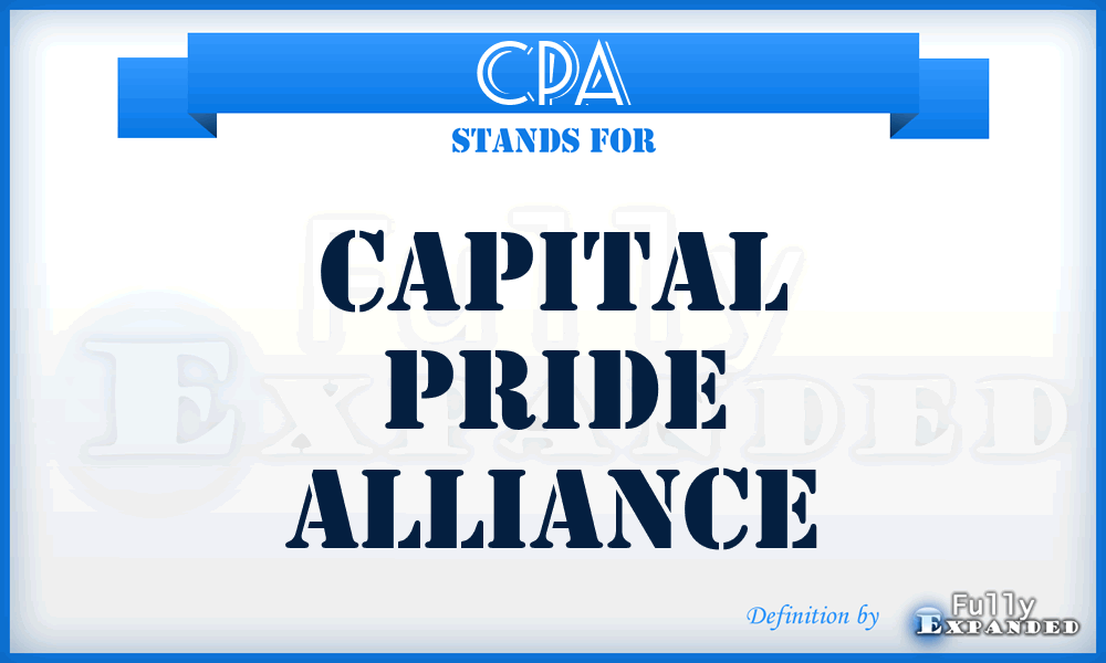 CPA - Capital Pride Alliance