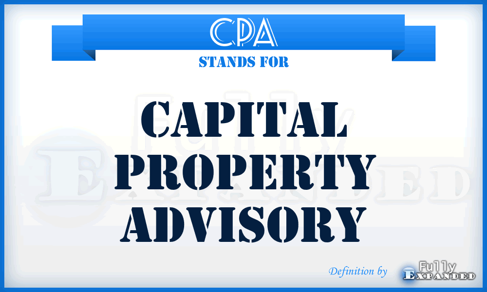 CPA - Capital Property Advisory
