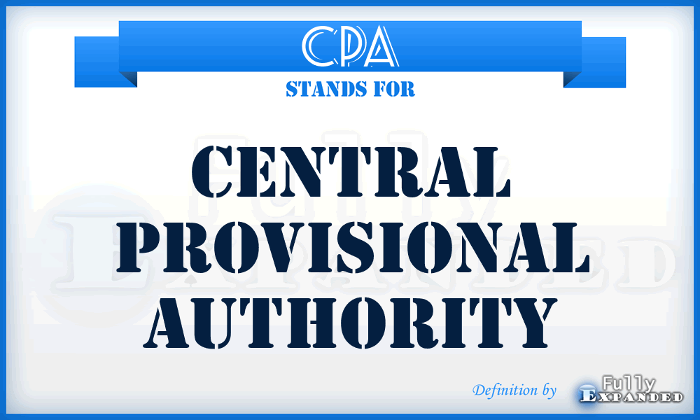 CPA - Central Provisional Authority