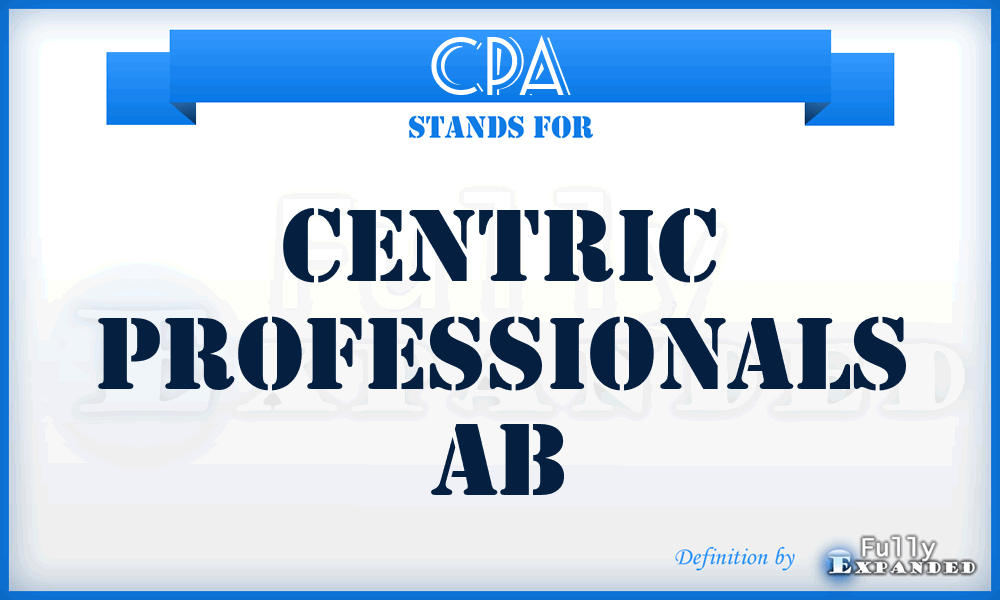 CPA - Centric Professionals Ab