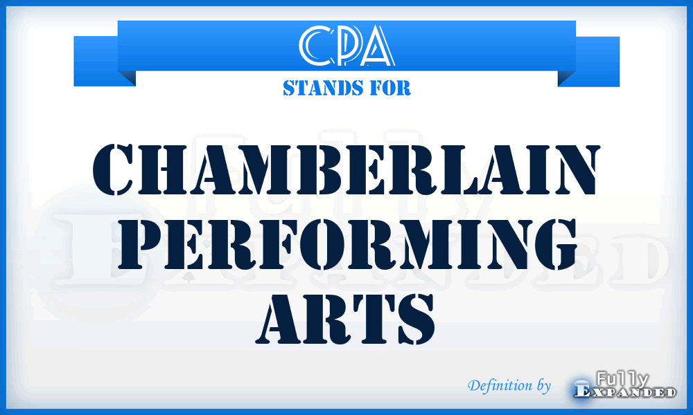 CPA - Chamberlain Performing Arts