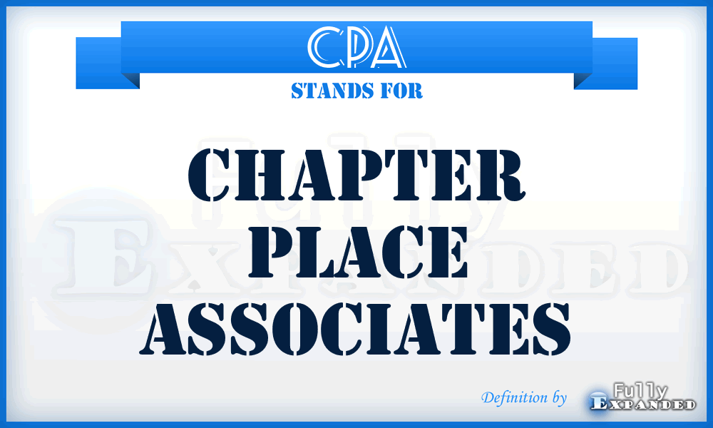 CPA - Chapter Place Associates