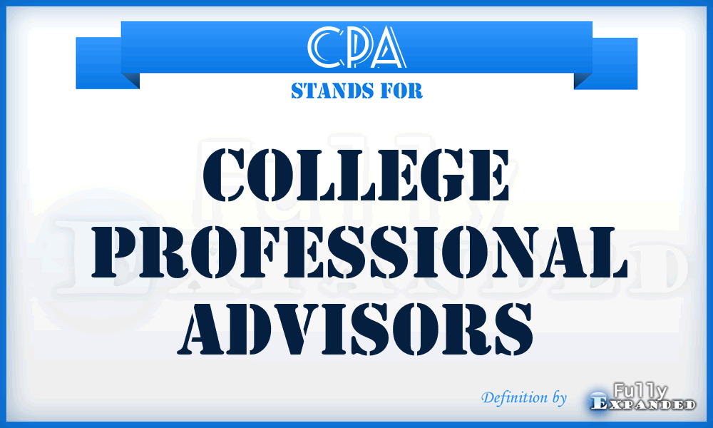 CPA - College Professional Advisors