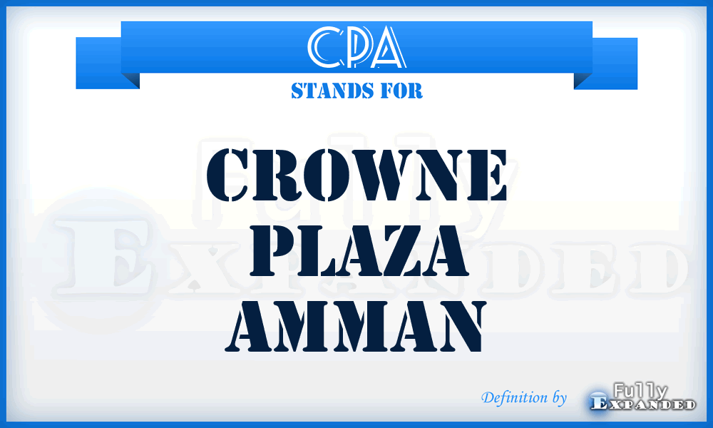 CPA - Crowne Plaza Amman