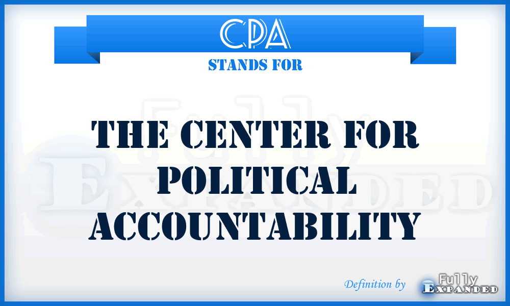 CPA - The Center for Political Accountability