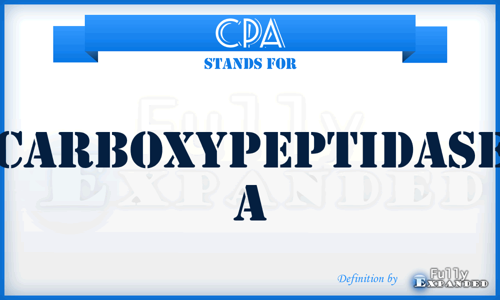 CPA - carboxypeptidase A