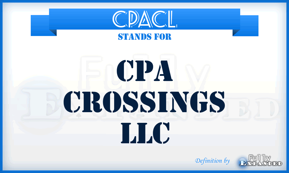 CPACL - CPA Crossings LLC