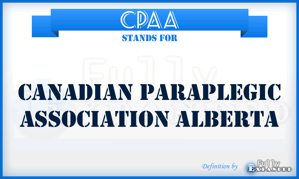 CPAA - Canadian Paraplegic Association Alberta
