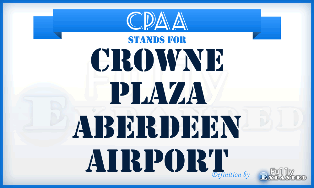 CPAA - Crowne Plaza Aberdeen Airport