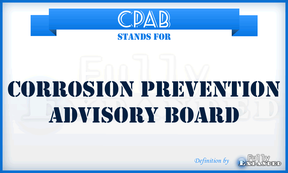 CPAB - corrosion prevention advisory board