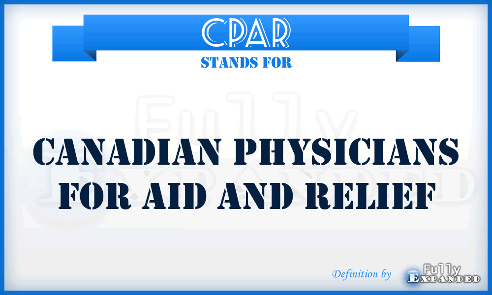 CPAR - Canadian Physicians for Aid and Relief