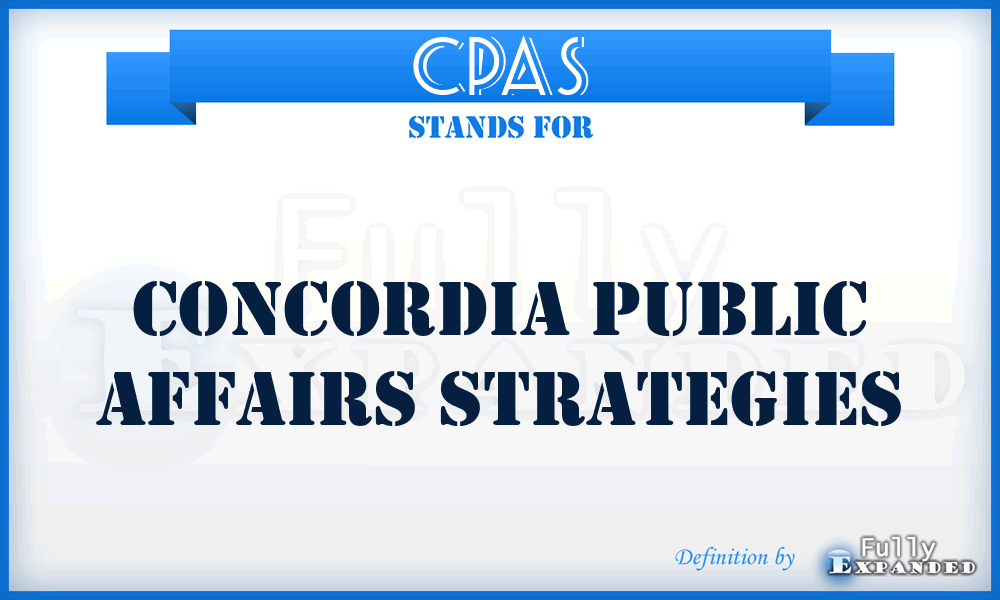 CPAS - Concordia Public Affairs Strategies