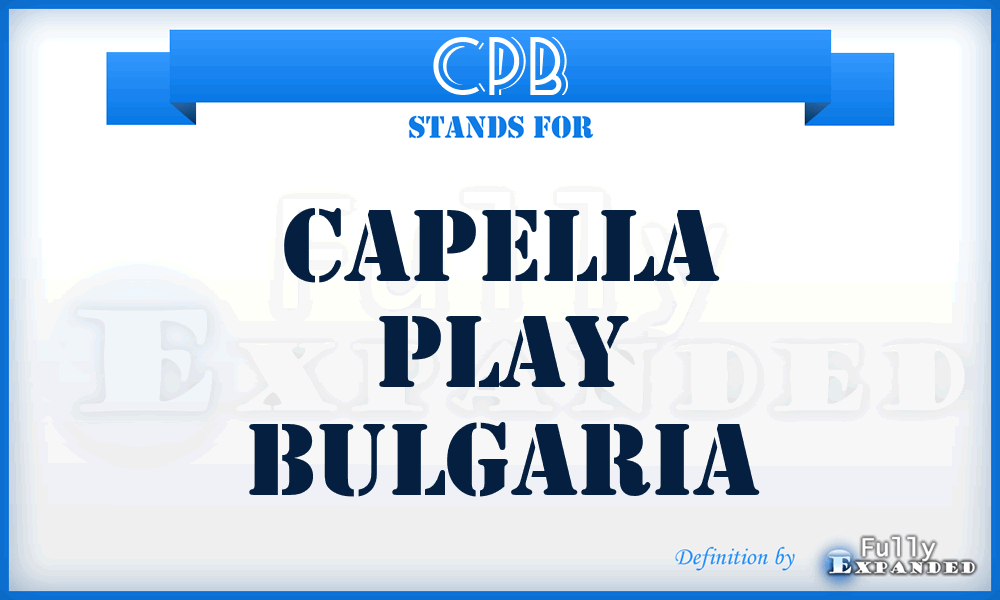 CPB - Capella Play Bulgaria