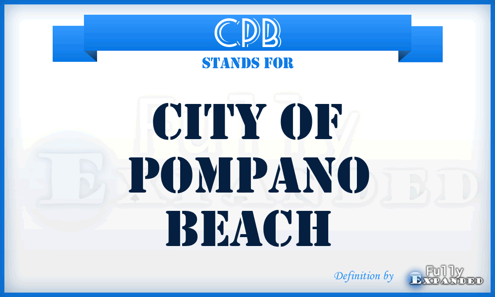 CPB - City of Pompano Beach