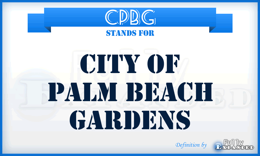 CPBG - City of Palm Beach Gardens