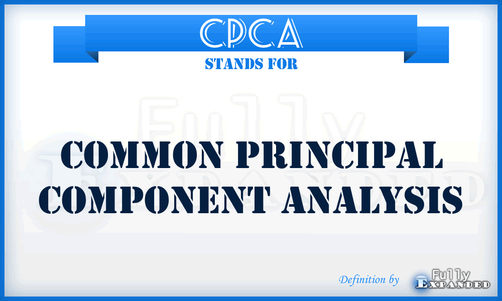 CPCA - Common Principal Component Analysis