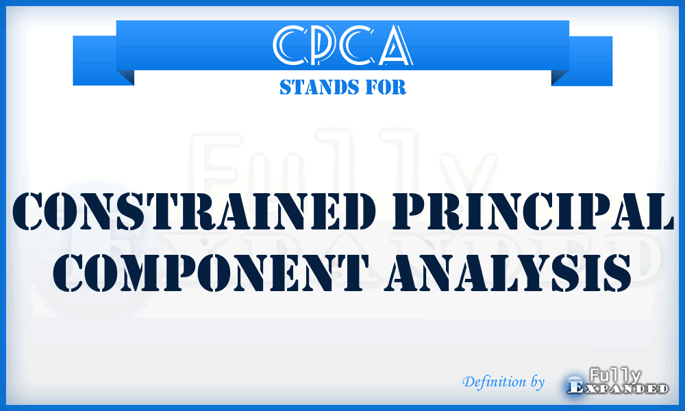 CPCA - Constrained Principal Component Analysis