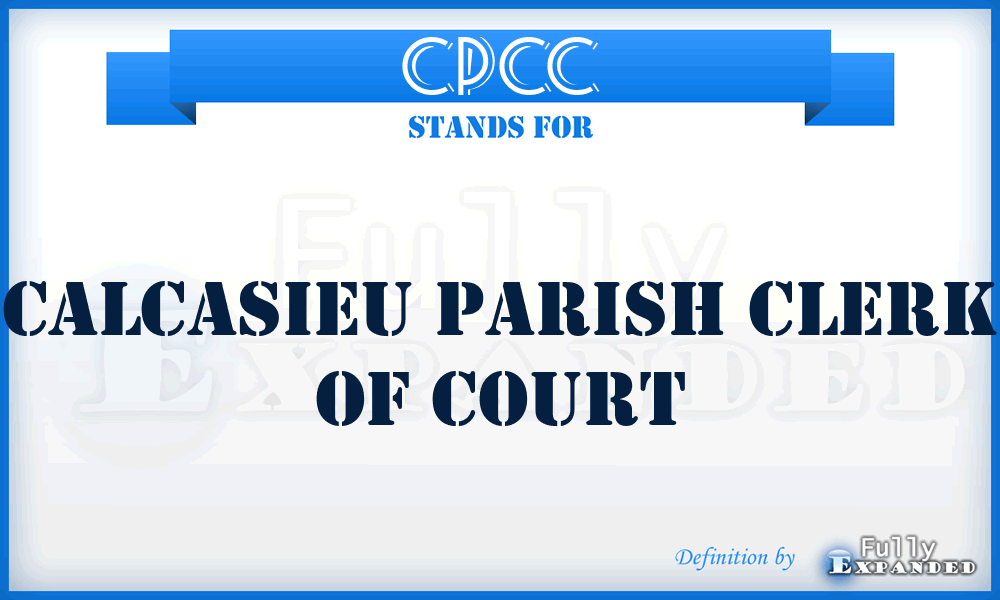 CPCC - Calcasieu Parish Clerk of Court