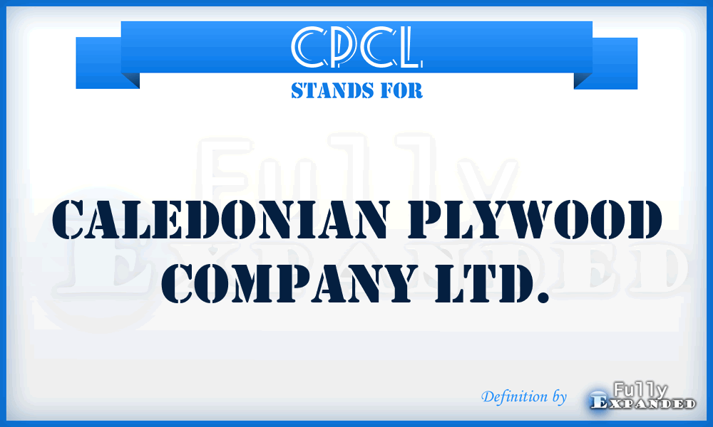 CPCL - Caledonian Plywood Company Ltd.