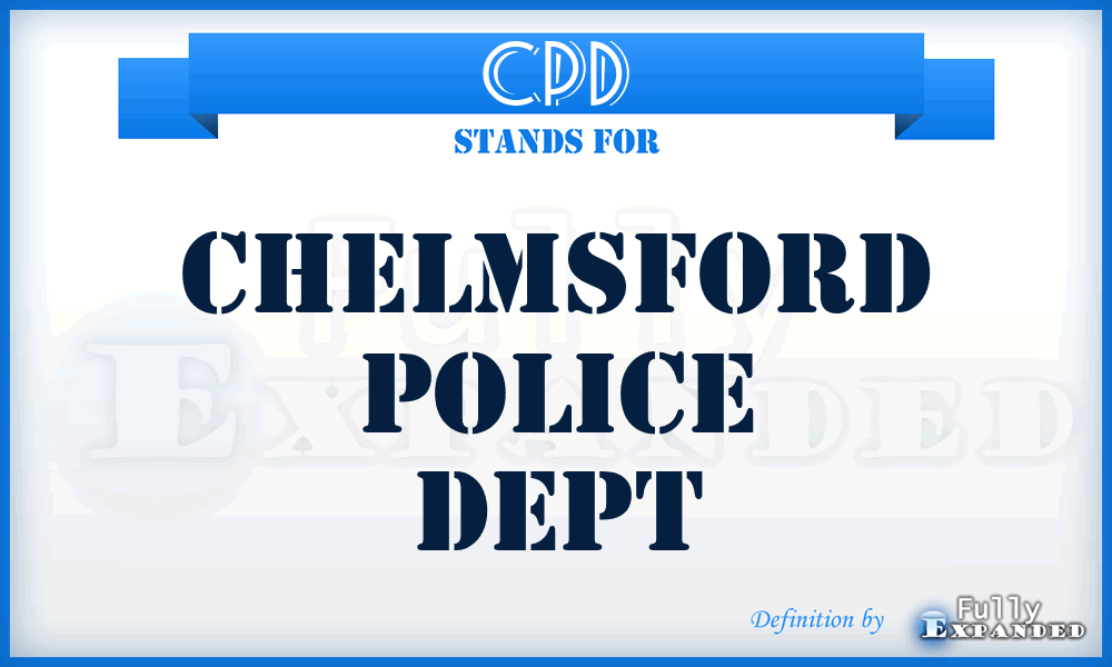 CPD - Chelmsford Police Dept