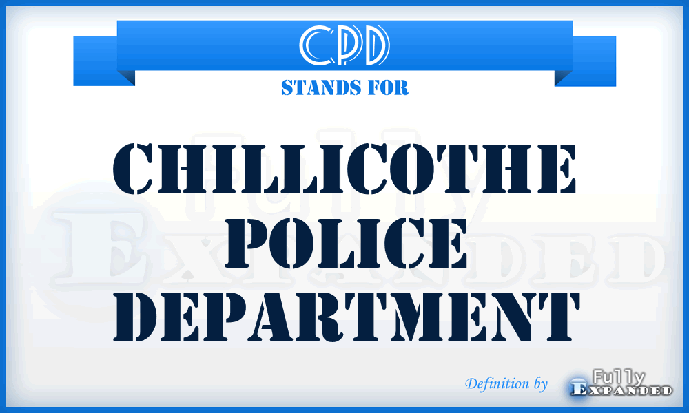 CPD - Chillicothe Police Department