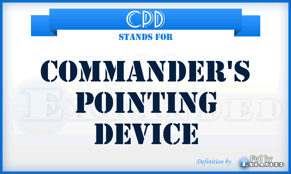 CPD - Commander's Pointing Device