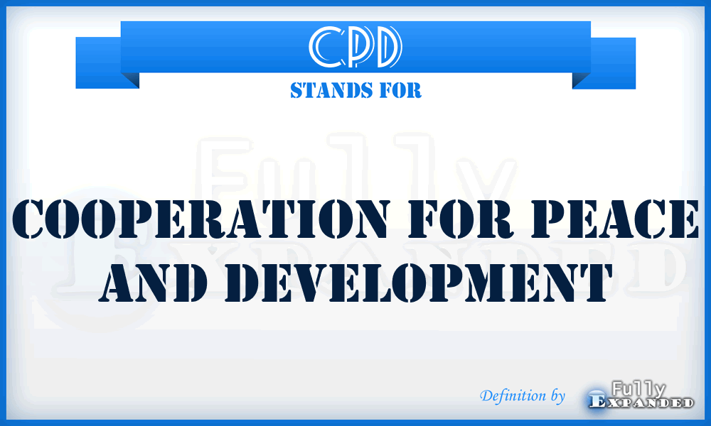 CPD - Cooperation for Peace and Development