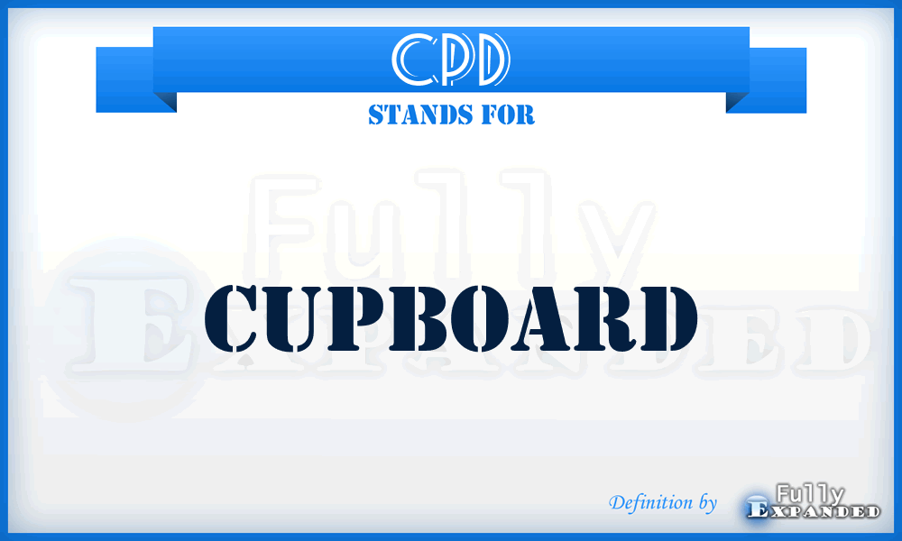 CPD - Cupboard