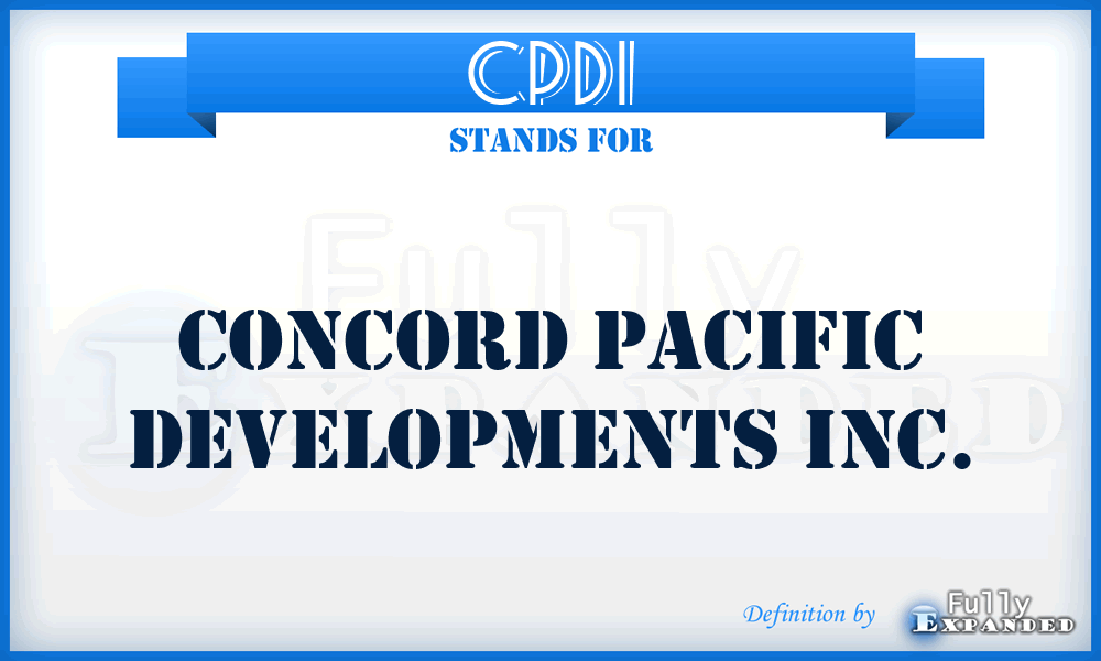 CPDI - Concord Pacific Developments Inc.