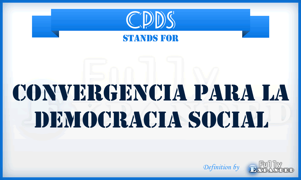 CPDS - Convergencia para la Democracia Social