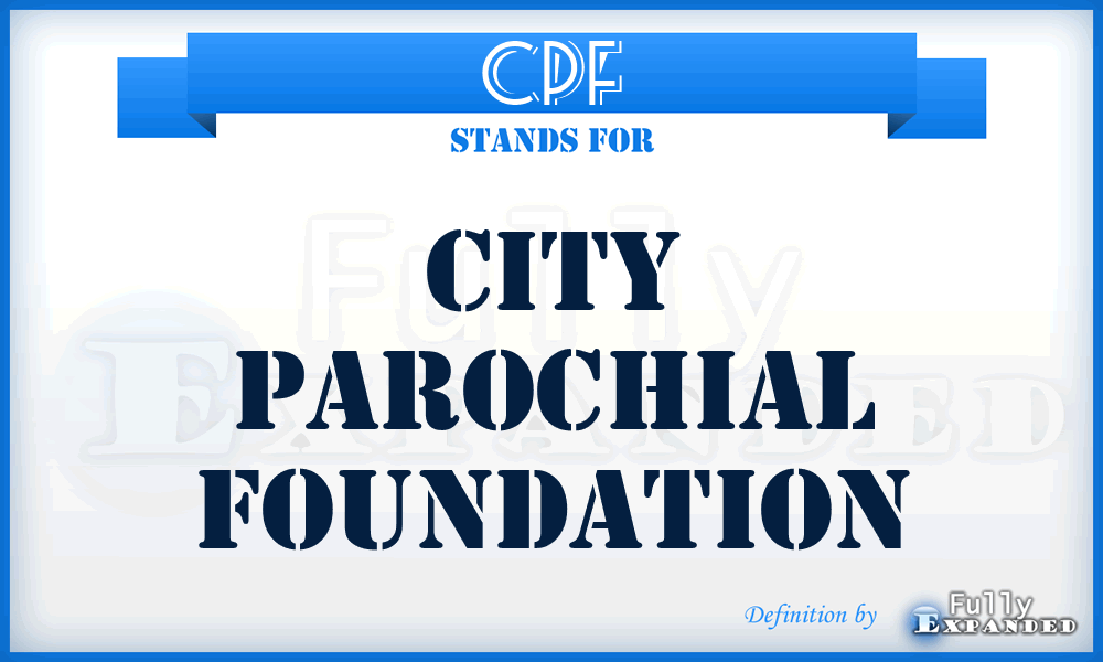 CPF - City Parochial Foundation