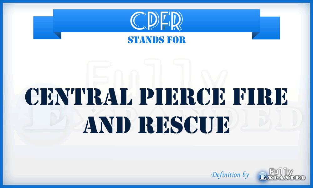 CPFR - Central Pierce Fire and Rescue