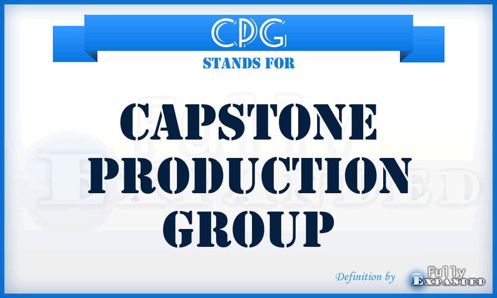 CPG - Capstone Production Group