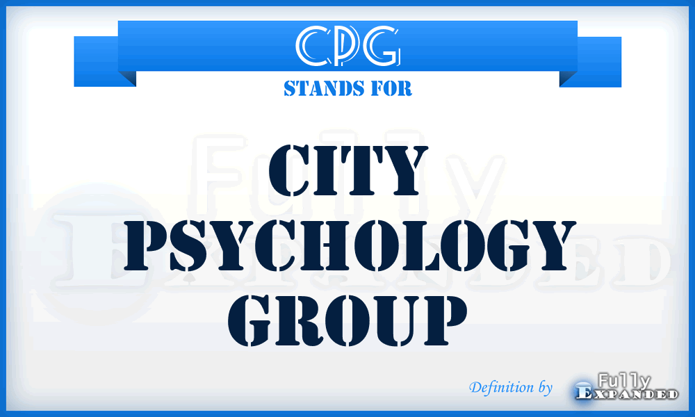 CPG - City Psychology Group