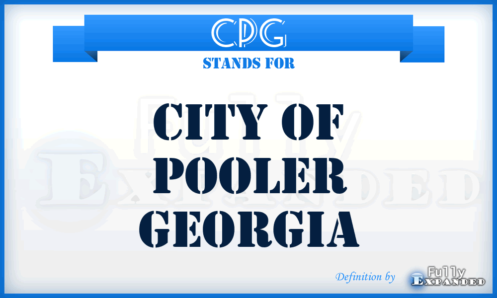 CPG - City of Pooler Georgia