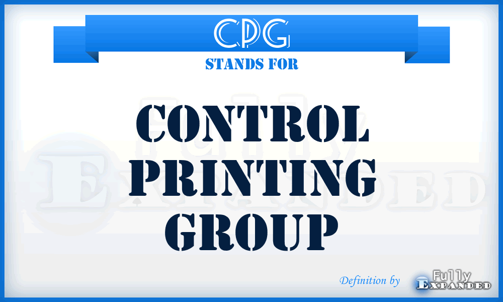 CPG - Control Printing Group