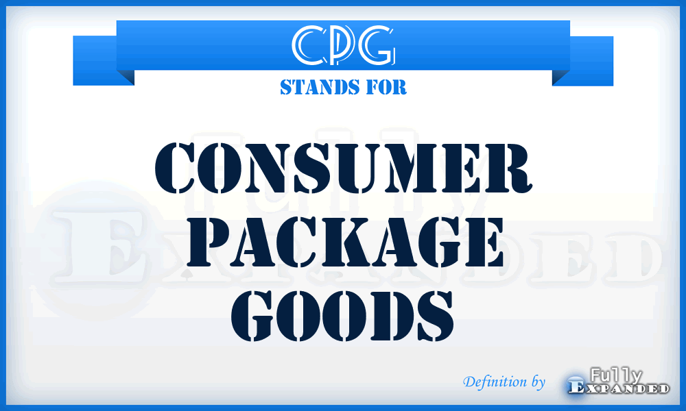 CPG - Consumer Package Goods
