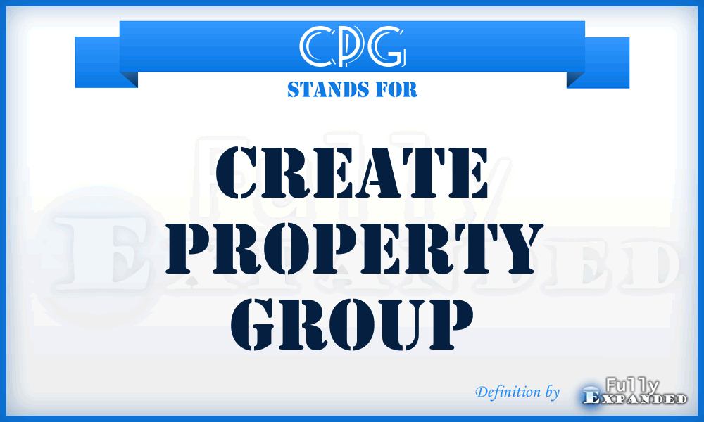CPG - Create Property Group