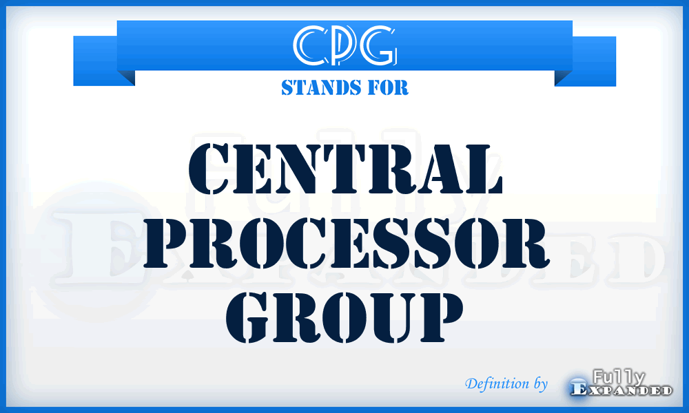 CPG - central processor group