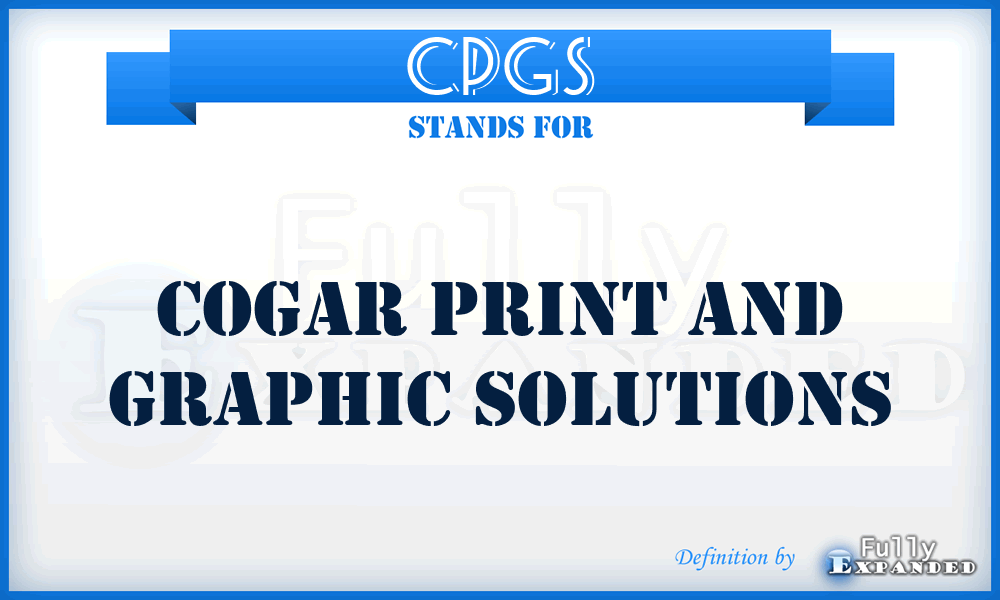 CPGS - Cogar Print and Graphic Solutions
