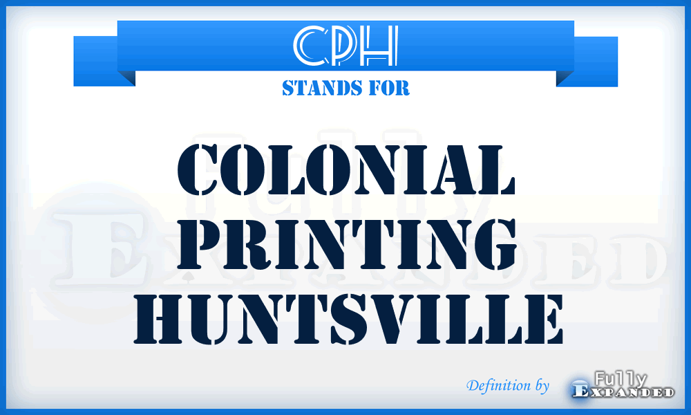 CPH - Colonial Printing Huntsville