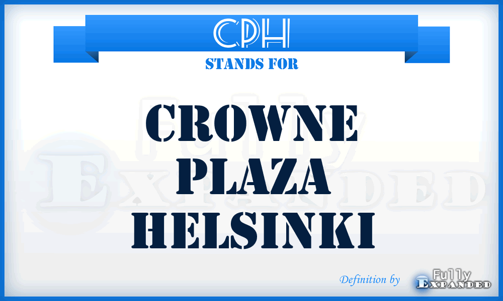 CPH - Crowne Plaza Helsinki