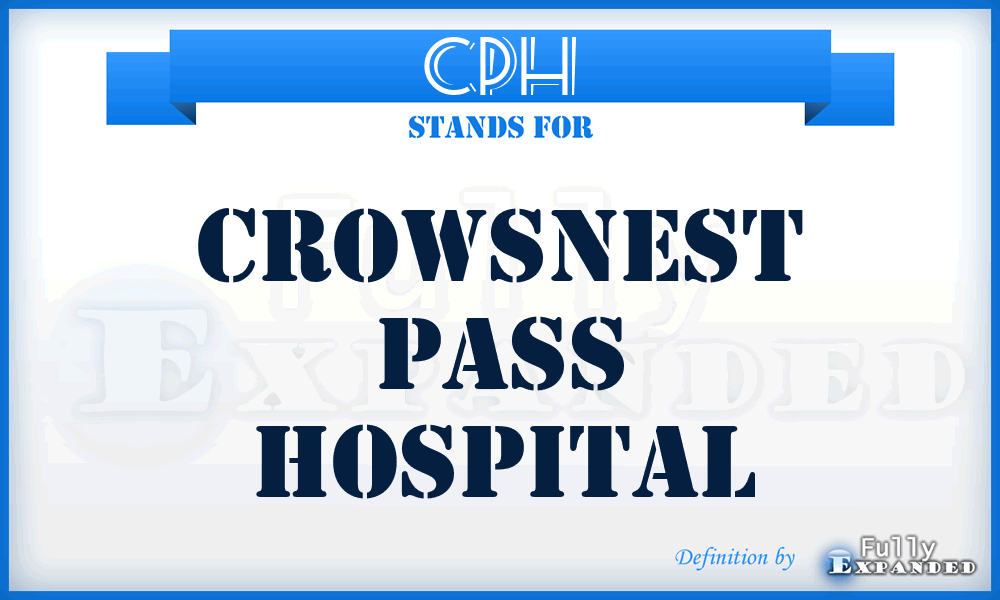 CPH - Crowsnest Pass Hospital