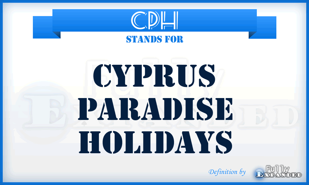 CPH - Cyprus Paradise Holidays